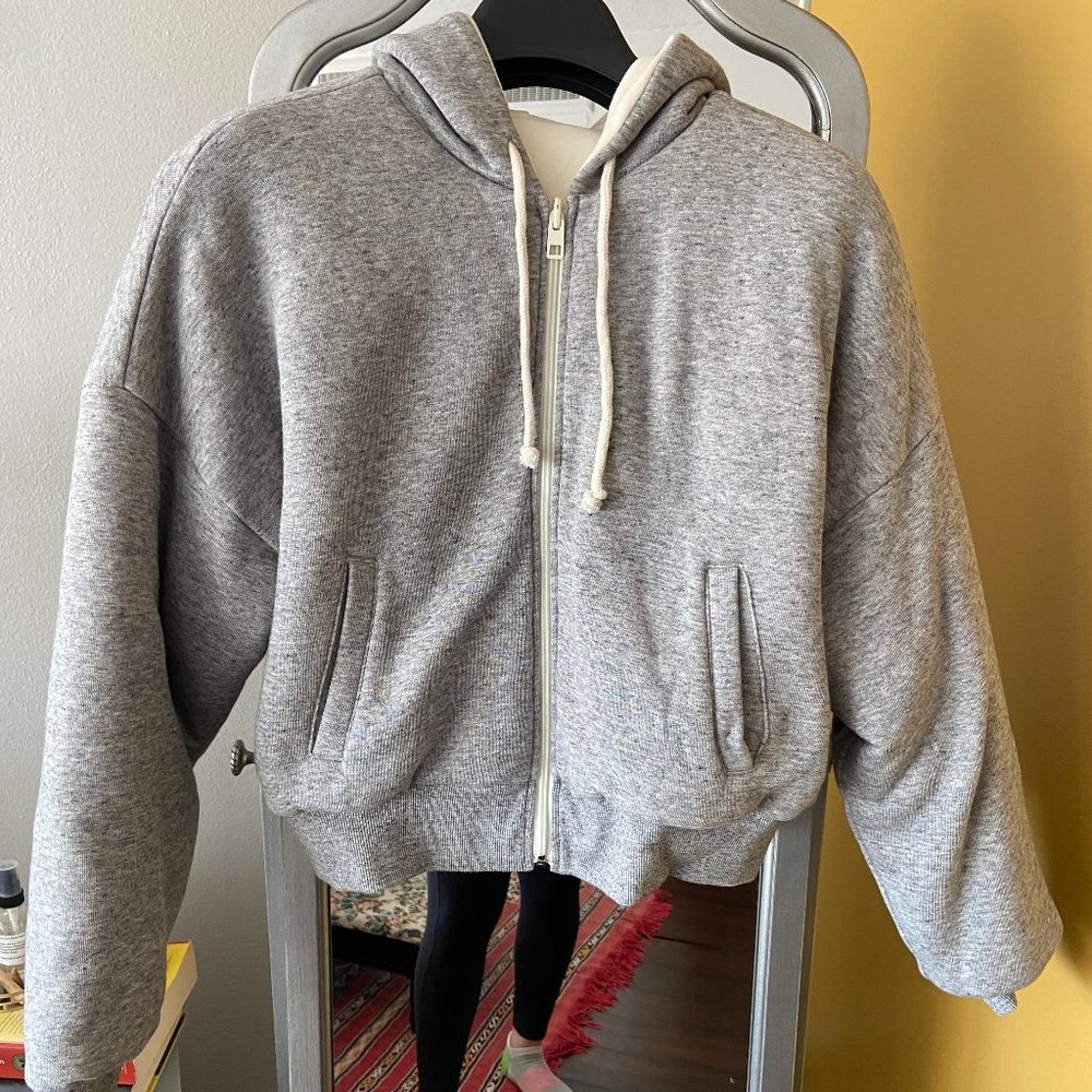 Madewell, MWL REVERSIBLE PUFFER HOODIE JACKET, S: Medium